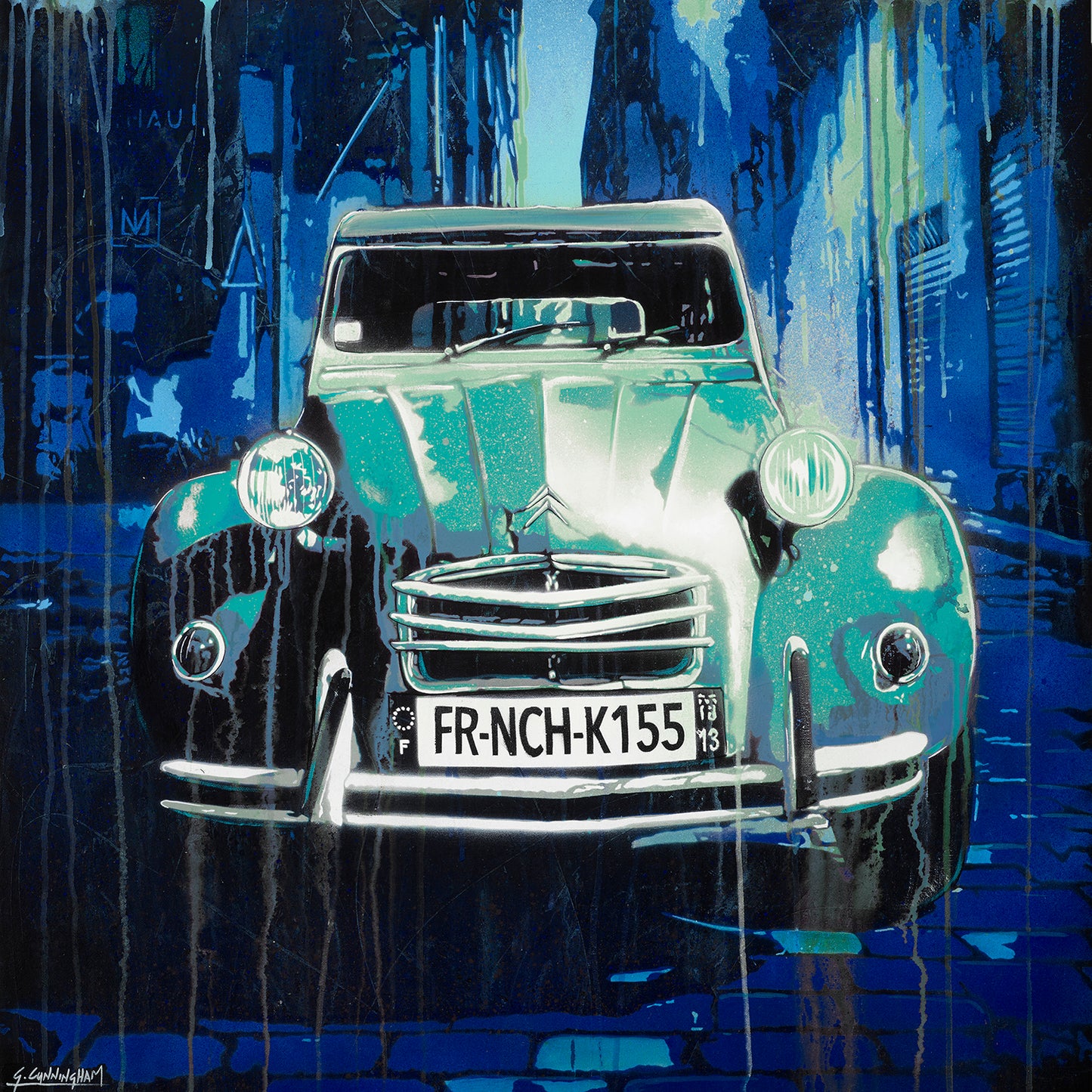 'French Kiss In Green' (Reproduction Print)