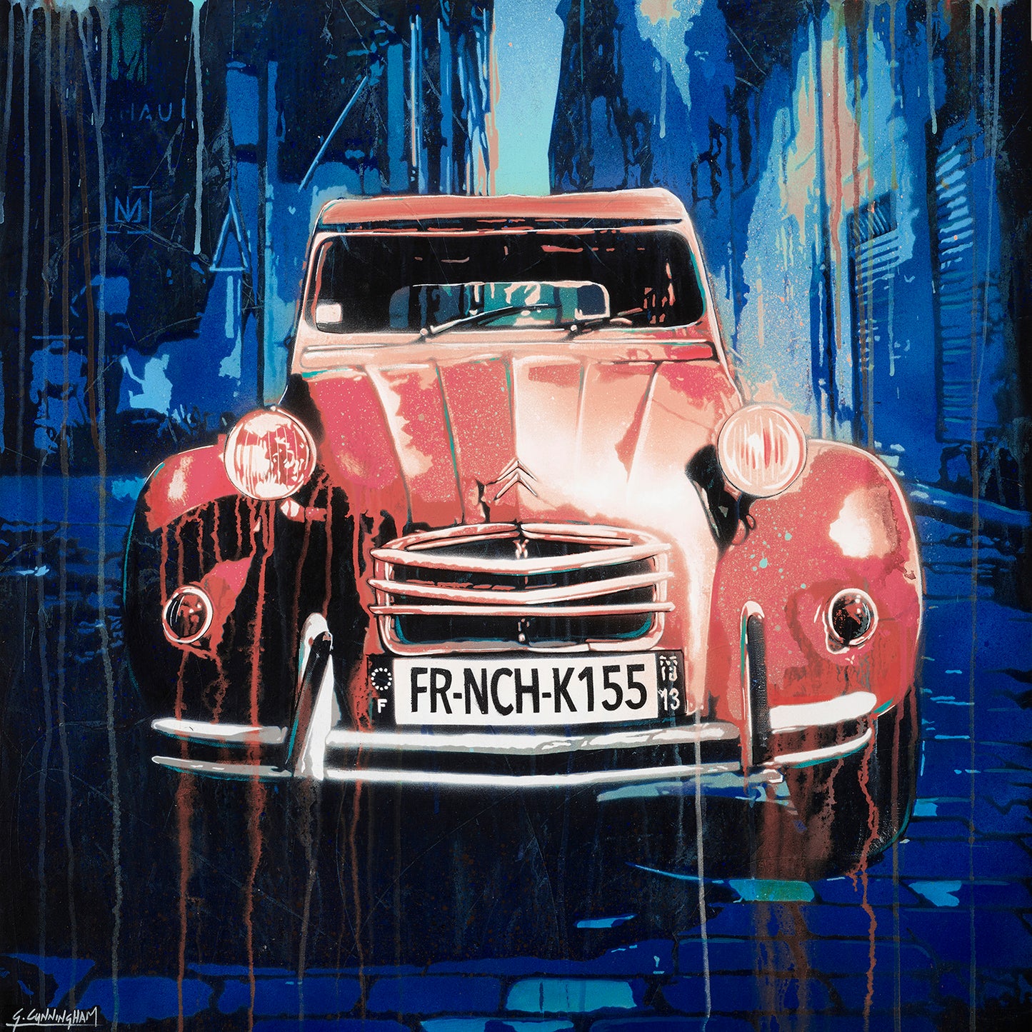'French Kiss In Pink' (Reproduction Print)
