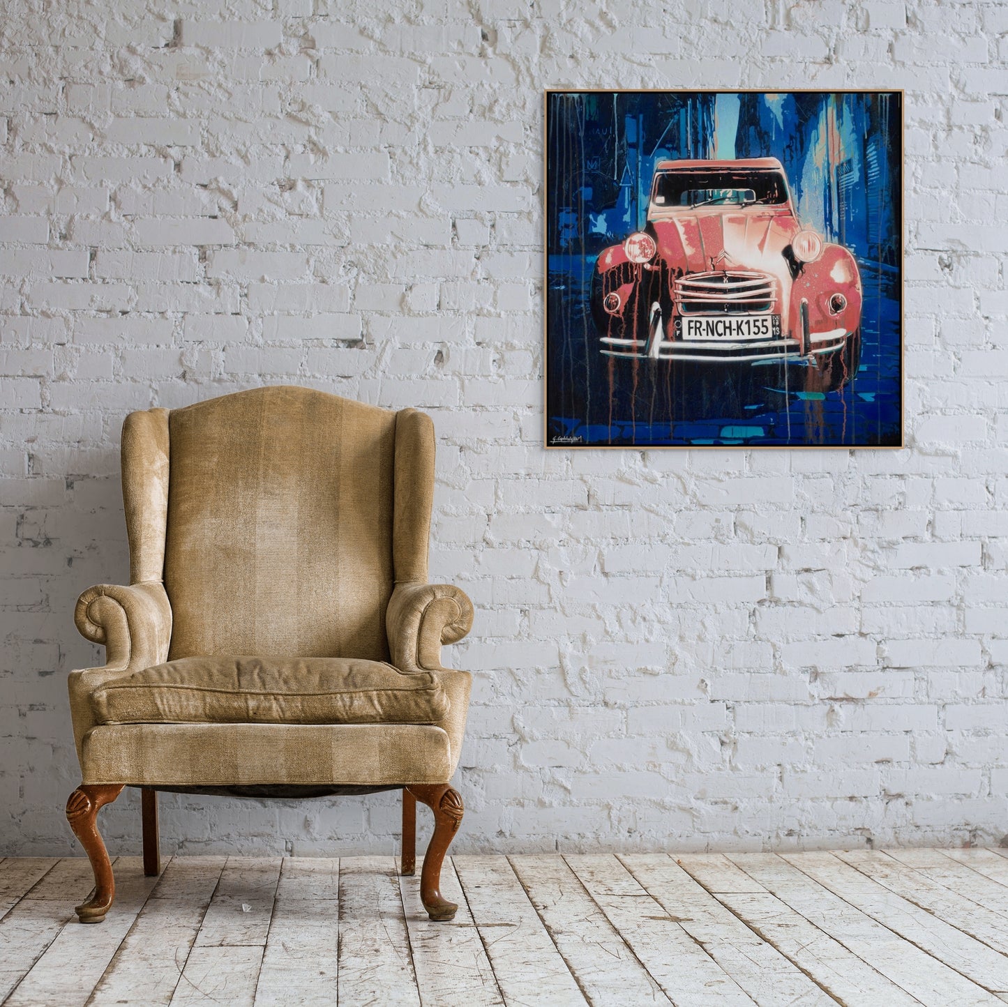 'French Kiss In Pink' (Reproduction Print)