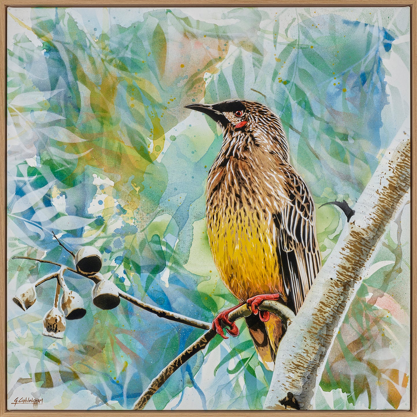 'Here Comes The Sun (Wattle Bird)' (Reproduction Print)