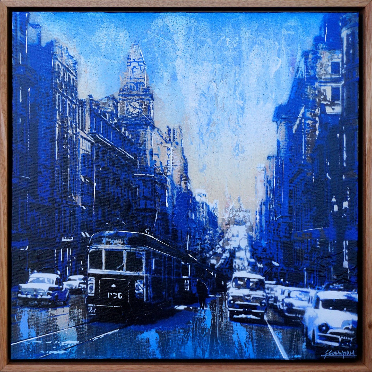 'After The Rain (in Blue)' (Framed)