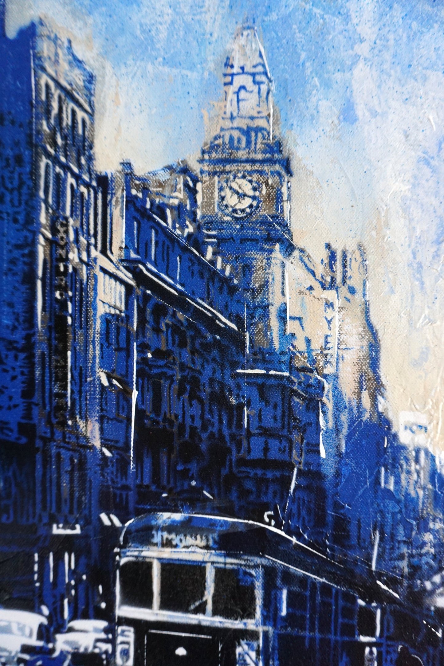 'After The Rain (in Blue)' (Framed)