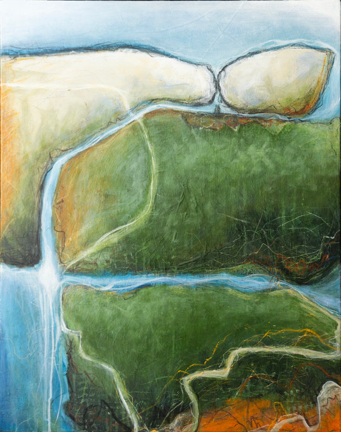 Estuary Almanac  | Original Abstract Landscape Painting
